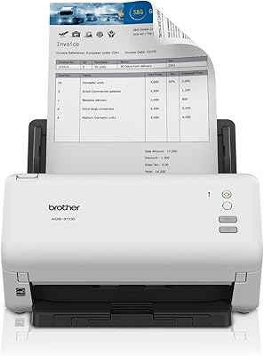 Scanner de bureau haute vitesse brother ads 3100, scanner de documents a4 recto