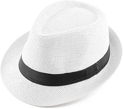 Chapeau fedora d'été unisexe sartello, chapeau fedora de plage à bord court
