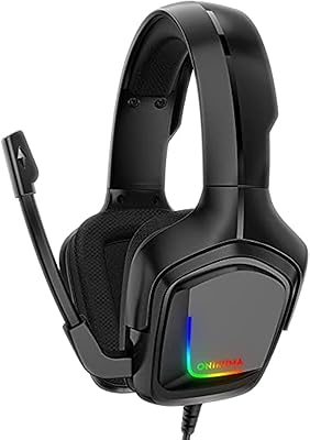 Casque de jeu k20 avec lumière led rvb pour ps4, ns, xbox