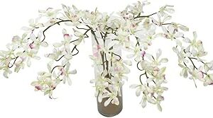 Lot de 5 fleurs d'orchidées artificielles en soie branches phalaenopsis. Le e-commerce qui respecte votre pouvoir d'achat : Diaytar
