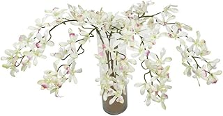 Lot de 5 fleurs d'orchidées artificielles en soie branches phalaenopsis