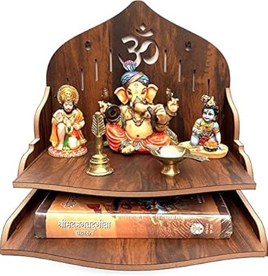 Tenture murale du temple puja en bois / enveloppe en bois / puja
