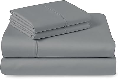Parure de lit en coton 400 fils pizuna en gris naturel, 100 %