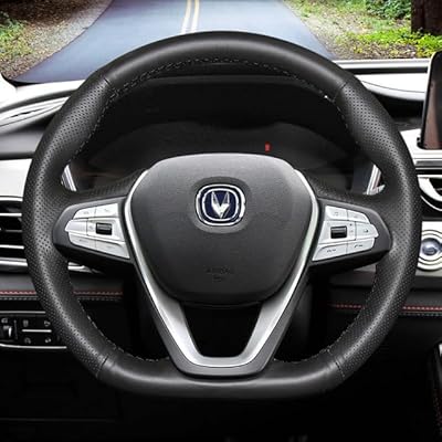 Pièces automobiles - housse de volant de voiture en cuir cousue à la main