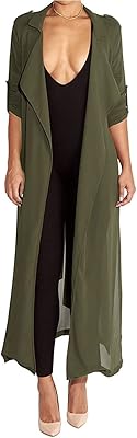 Maxi cardigan léger transparent à manches longues pour femme