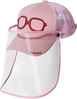 Masque sanveno masque pour enfants chapeau de soleil brodé écran amovible sécurité transparent