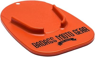 Repose-moto badass moto orange foncé fabriqué aux états-unis. repose-pieds pour motards