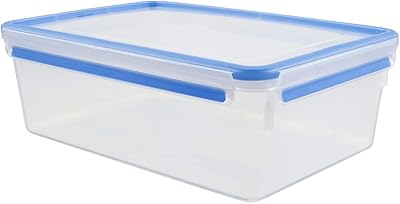 Boîte à lunch tefal fresh en plastique par master seal, bleu, 5,5 litres
