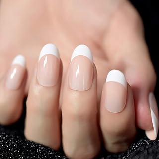 Faux ongles à pression ovales brillants adflaco pour femmes et filles