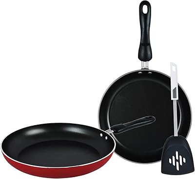 Ensemble de poêles à frire en aluminium avec cuillère large 3