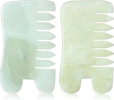 Peigne de massage jade gua sha, peigne gua sha, peigne guasha exfoliant