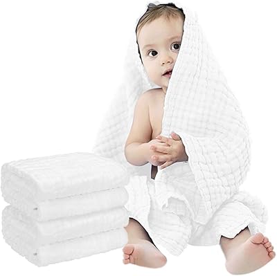 Serviette de bain en mousseline de coton ultra douce pour bébé, lot