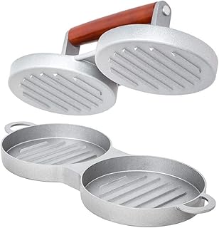 Presse à hamburger double en aluminium ecv, machine à galettes de hamburger antiadhésive