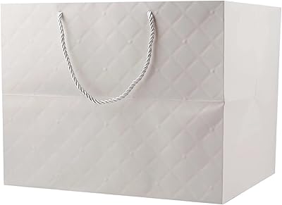Sacs cadeaux en papier blanc emballés à chaud 38 cm x 30 cm