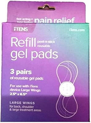 Etense 3 paires de coussinets anti-douleur réutilisables en gel pour grandes ailes