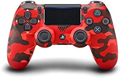 Manette sans fil sony ps4 dualshock 4, camouflage rouge (ps4)