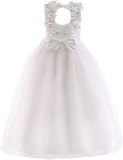 Robe de princesse longue pour filles, robe en tulle vintage en dentelle florale