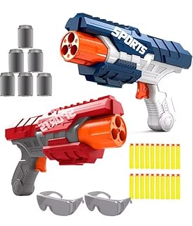 Pistolet mistiara 2 pièces avec 20 balles souples, 2 lunettes et 6 cibles