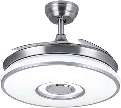 Lumière de ventilateur bluetooth ultra-mince moderne à led, lustre de ventilateur audio