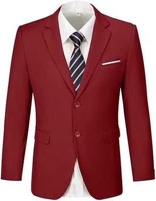 Blazer décontracté coupe ajustée pour hommes avec deux boutons, veste de costume d'affaires