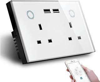 Prise murale usb wifi intelligente melfy, prise électrique britannique 240v ac 13a, interrupteur