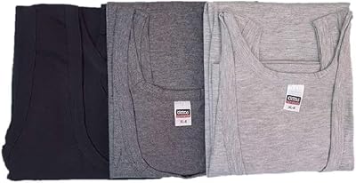 Gilet sous-vêtements multicolore pour homme, lot de 3 pièces, noir gris argenté