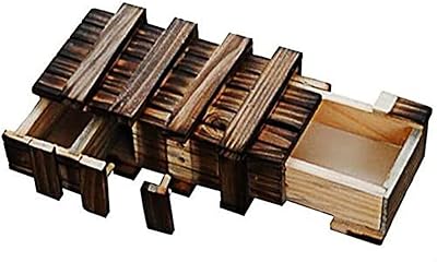 Boîte de puzzle pour adultes, boîte de puzzle magique en bois avec rangement
