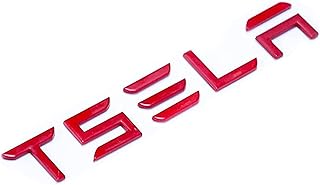 Autocollant d'insigne arrière 3d avec lettres en relief compatible avec tesla modèle 3/s/x/y