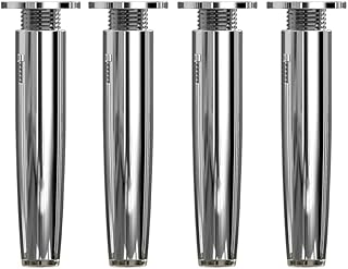 4 pièces 5,9" pieds de meubles réglables en alliage de chrome brillant