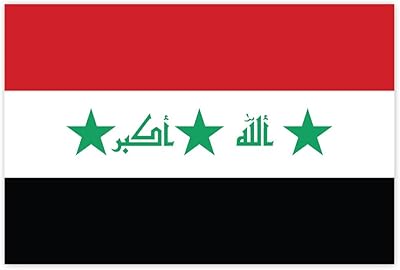 Affiche drapeau de l'irak 5" x 3"