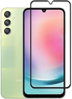 Protecteur d'écran en verre trempé pour samsung galaxy a24 avec adhésif intégral bord