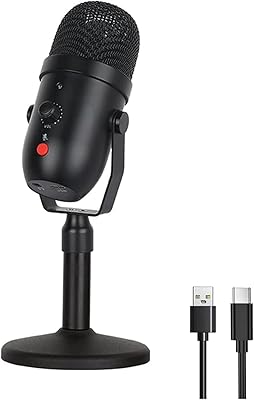 Microphone à condensateur usb hxdream pour enregistrement de jeux, chansons en direct, vidéoconférences