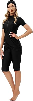 Maillots de bain musulmans pour femmes, couverture complète, conception modeste, burkini, short, pantalon, hijab islamique, 3 pièces. Diaytar Sénégal : Votre guichet unique pour tous vos achats