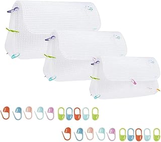 3 feuilles de tissu en plastique transparent avec 20 clips, sac de couture