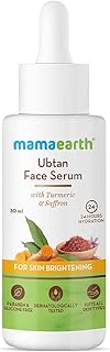 Mama earth ubtan glowing skin sérum visage au curcuma et au safran éclaircissant