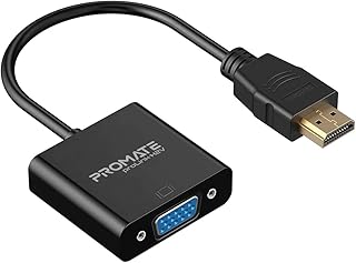 Câble adaptateur promate prolink hdmi vers vga h2v 1080p mâle femelle pour ordinateur