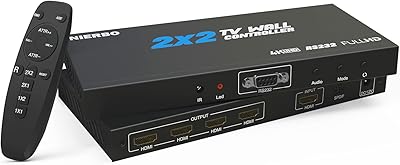 Contrôleur de mur vidéo hdmi nerbo 2x2 écran hd 4k x