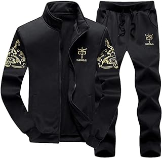 Pasok ensemble veste de sport décontractée à fermeture éclair complète pour hommes, ensemble