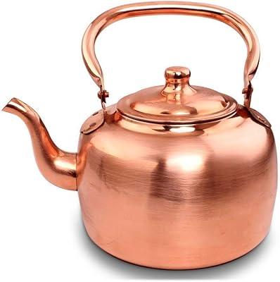 Théière en cuivre durable et belle, théière en cuivre pur, marmite en cuivre