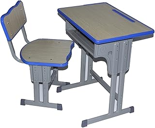 Ensemble table et chaises d'étude pour enfants, hauteur réglable, couleur bois