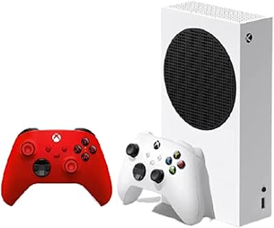Xbox series s avec deux manettes (blanc + rouge)