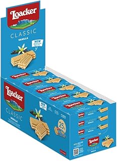 Biscuits gaufrés loacker à la vanille, 45 g (paquet de 25)