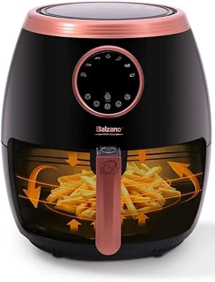 Friteuse à air balzano 5,6 l/xxl avec technologie rapid air, 10 programmes prédéfinis