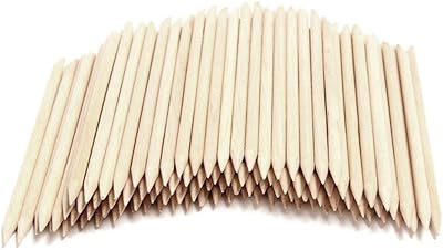 Onon 100pcs bâtons en bois orange - dissolvant de cuticules multifonctionnel double face
