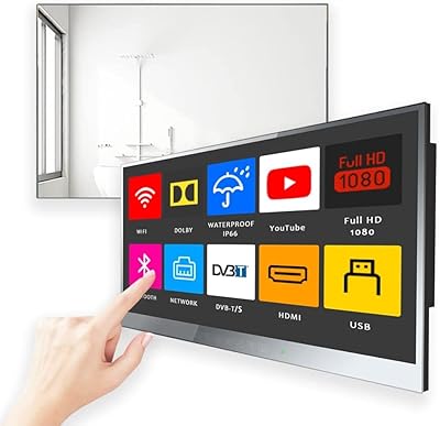 Téléviseur intelligent de luxe solaca 22 pouces avec miroir étanche ip66