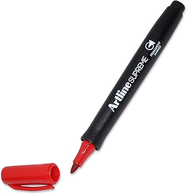 Marqueur permanent artline supreme paquet de 1210 mm bullet rouge