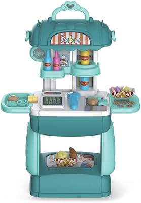 Ensemble de jeu de rôle little story play shop/supermarché (35 pièces) - vert