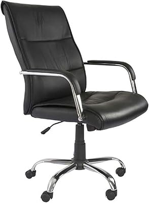 Chaise de bureau de direction mahmay nova 2203 - noir avec base chromée