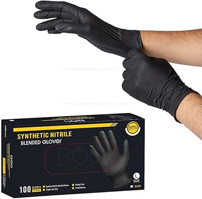 Gants de biosécurité (bos) en nitrile synthétique, paquet de 100 gants - haute