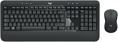 Combo clavier et souris sans fil avancés logitech mk540 pour windows, qwertz noir